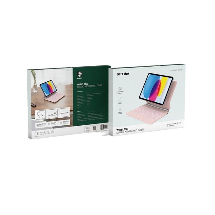 Magic keyboard green lion ipad A16 2025 chexol