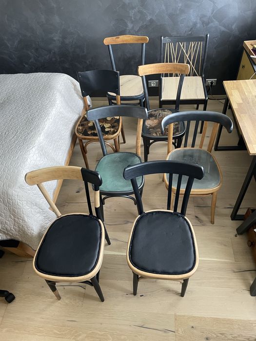 Пресътворени Столове тип виенски тонет, антикварни