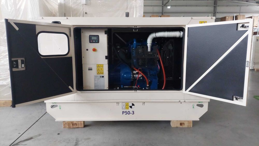 Generator diesel Perkins 33 kVA 50 kVA 65 kVA 88 kVA 110 kVA nou pentru irigatii consum mic uz industrial garantie 24 luni livrare imediata