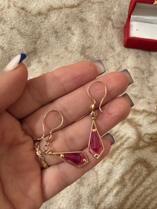 Золотые серьги, кольца