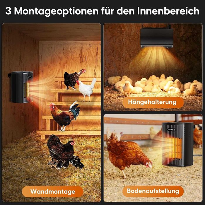 SolarCluck нагревател за кокошарник 300/600 W