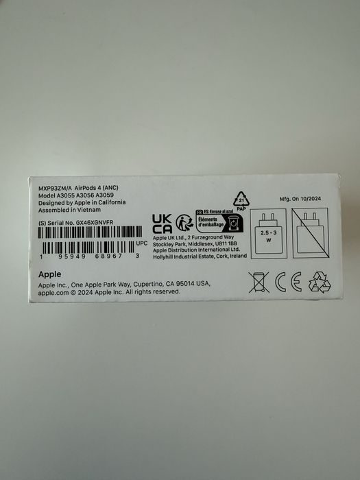 Casti APPLE AirPods 4 Originale, ANC, Noise Cancelling