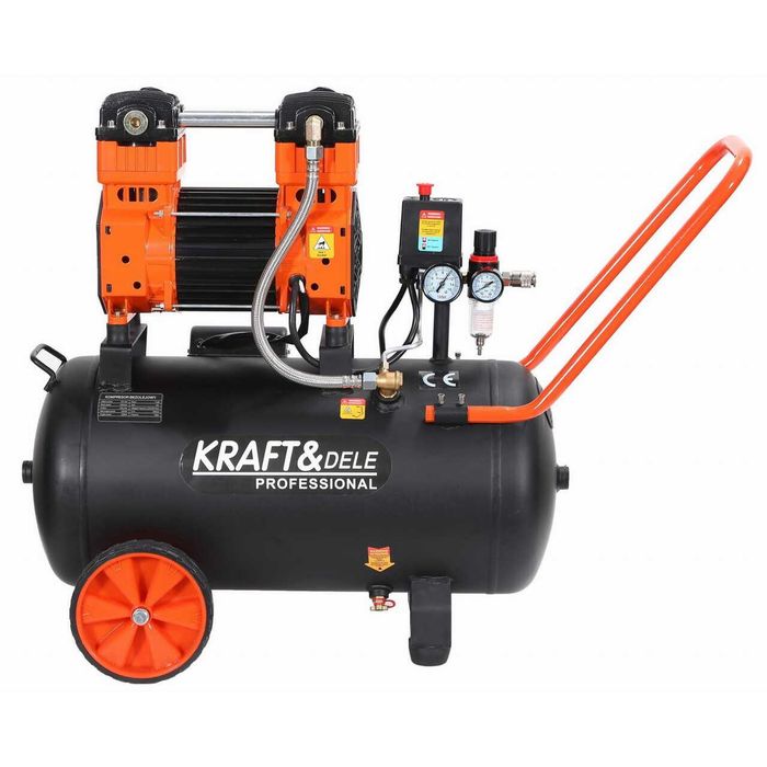 Compresor aer, fara ulei, capacitate 50 litri, 2200 W, silentios, 10