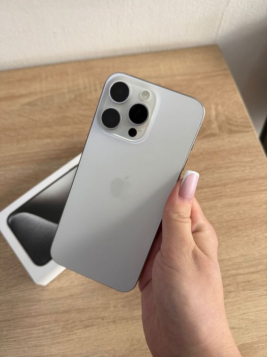 Iphone 15 pro max 256 gb, white titanium, neverlocked