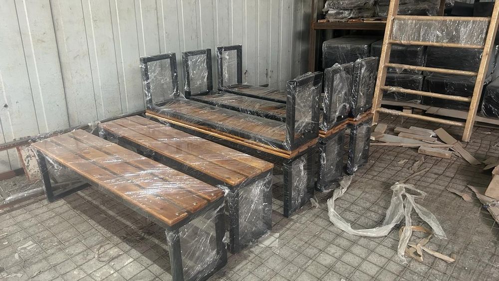 Скамейка  без спинки, со  спинки