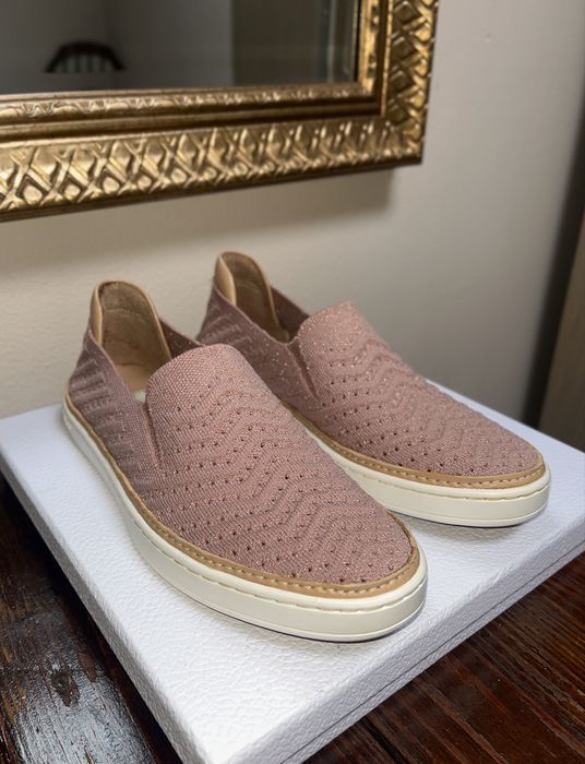 UGG, balerini 'slip-on', material textil, roz sidefat