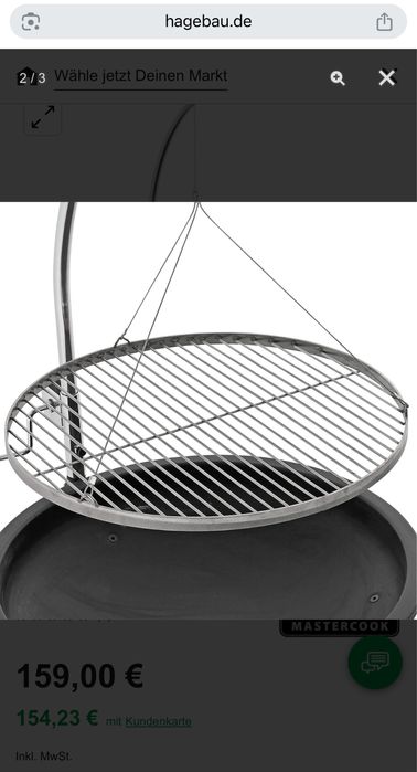 Въртяща се скара барбекю  Merlin ф 54,5см уникална