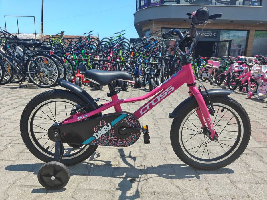 CROSS Алуминиев велосипед 16" DAISY нов розов