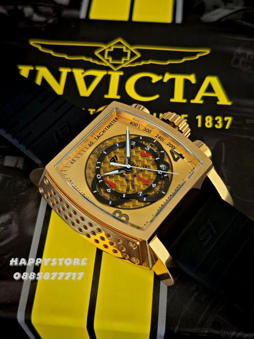 INVICTA S1 Rally Concentric gold black 48 mm, Инвикта нов мъжки часовник