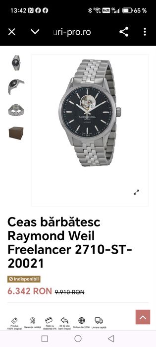 Ceas Raymond Weil Freelancer Automatic Open Heart 42 mm