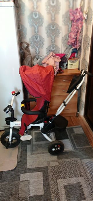 Детский велосипед и санки в подарок