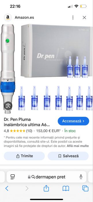Dermapen Aparat microneedling Mezoterapie set complet