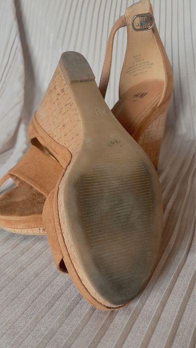 H&M сандали с коркова платформа 37