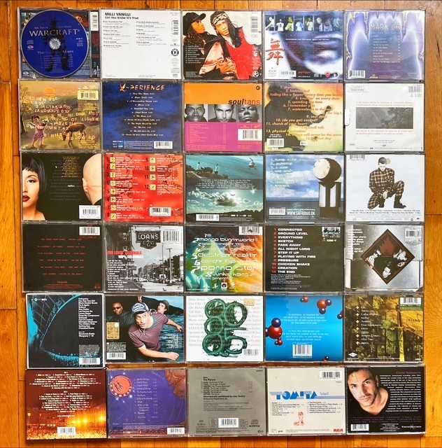Lot CD orig pop&electro: Milli Vanilli, D'Agostino, Tomita, Vangelis, Kelly Family