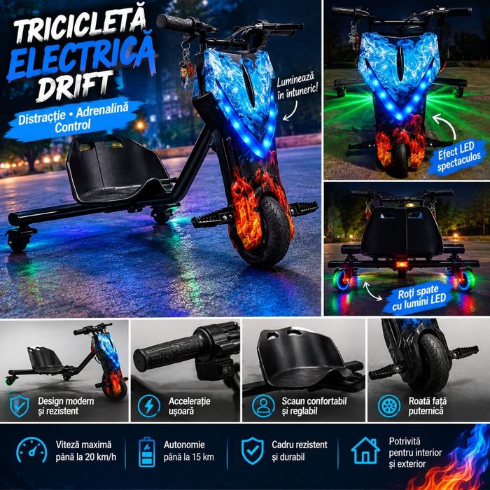 Tricicleta drift electrica