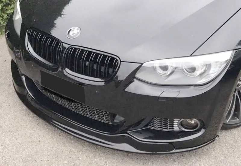 Преден лип спойлер за бмв е92 е93 фейс м тех / bmw e92 e93 m tech lip spoiler lci facelift / добавка за предна броня / нож