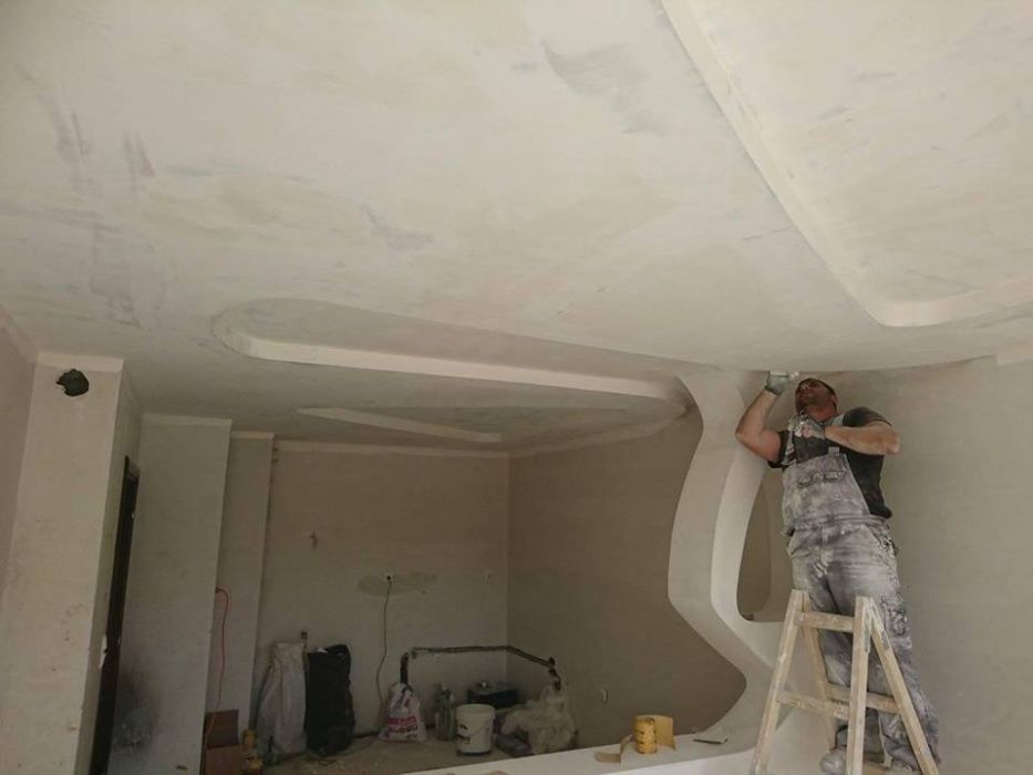 Замазка,Мазилка,Зидария,Гипсокартон,Шпакловка,Боя,Плочки,Покрив,Ремонт