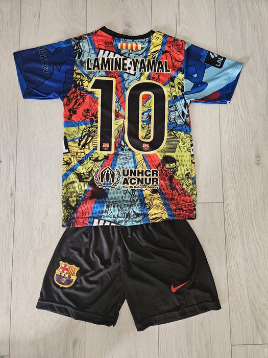 Echipament fotbal copii Barcelona Lamine Yamal Marvel