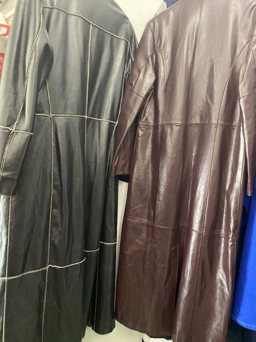 Haine lungi din piele naturala