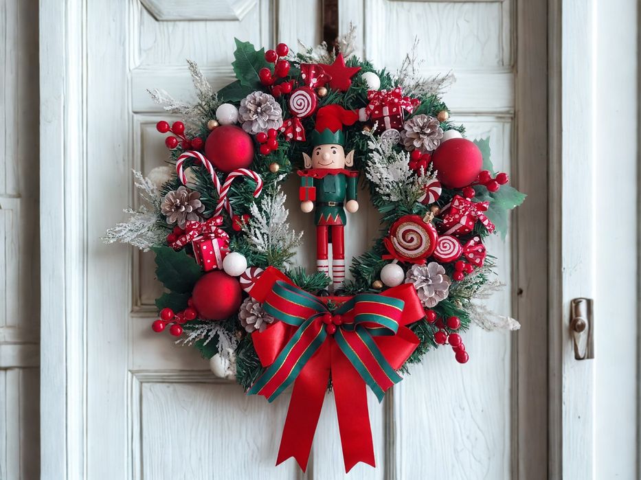 Подарък за Коледа, коледна подаръчна кутия, Коледен венец, късметчета