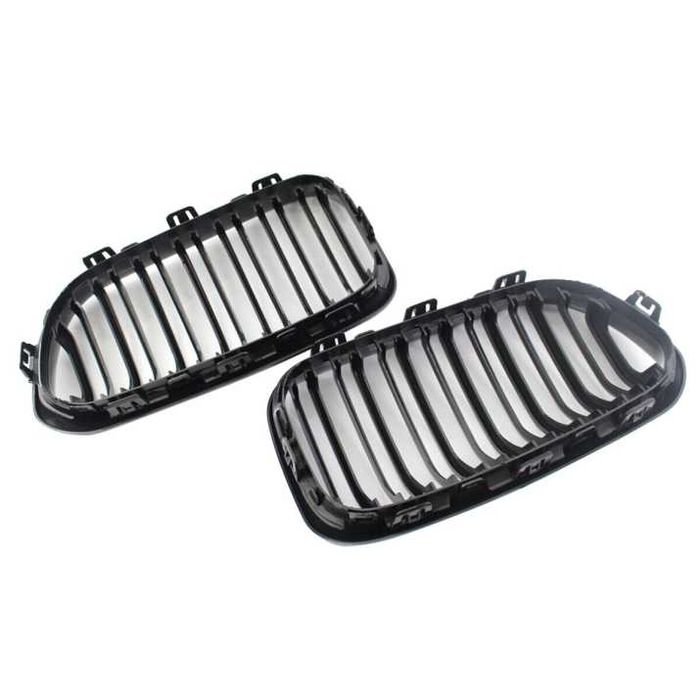 Бъбреци за BMW 1-ва серия F20 / F21 Черен Гланц Двойни 2015-2017 фейс