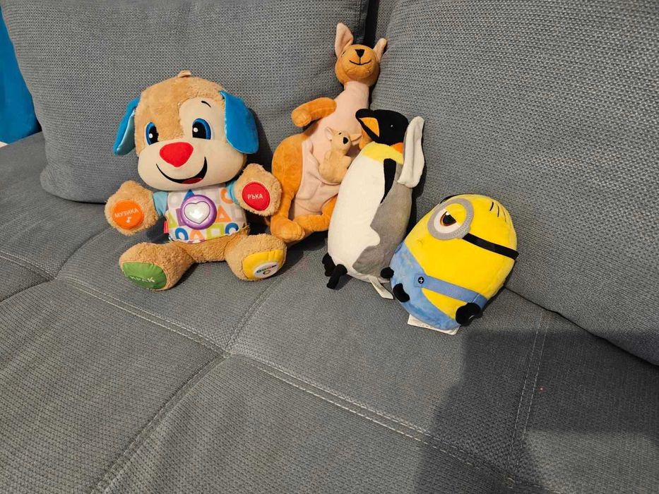 Лот детски плюшени играчки + Fisher Price говорещо кученце