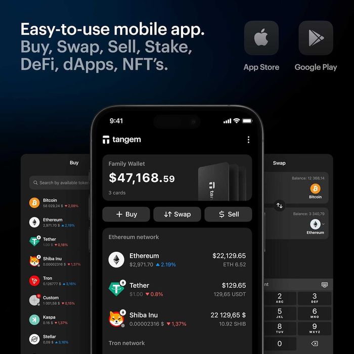 Аппаратный кошелек Tangem 2.0 (3 карты)