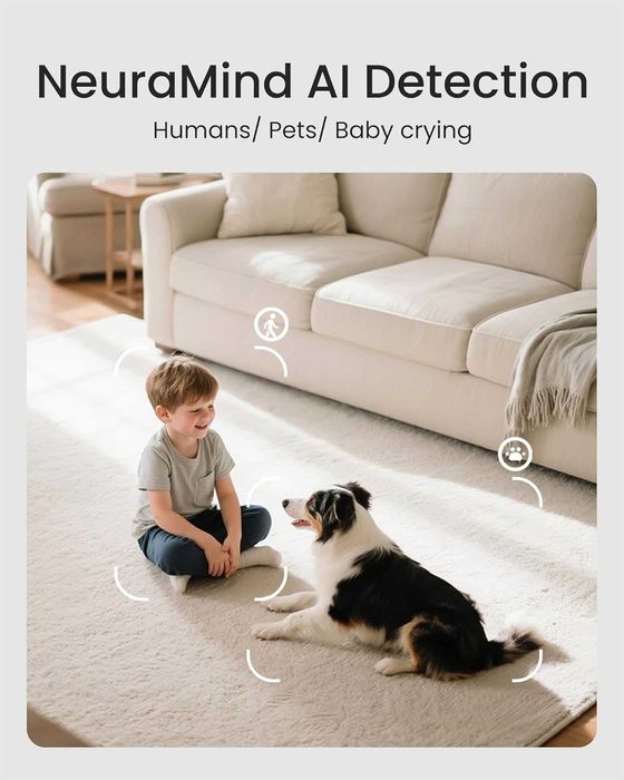 Youkey 2.5K вътрешна камера за сигурност, бебефон с 5GHz/2.4GHz WiFi