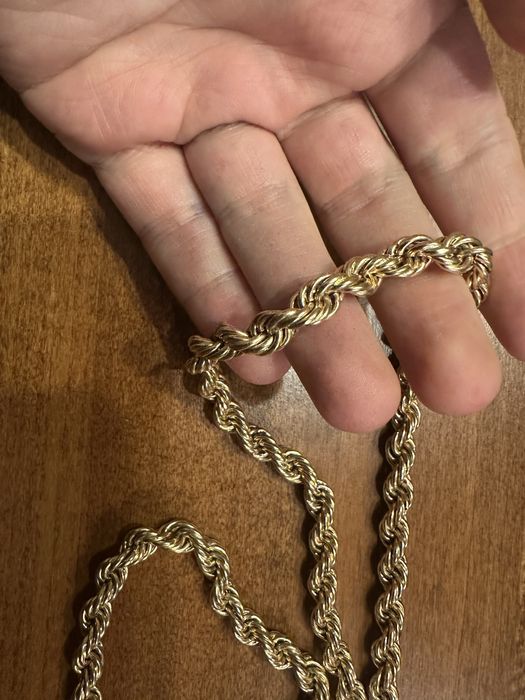 Златен синджир ланец 18 карата маркиран перфектен злато накит италианс