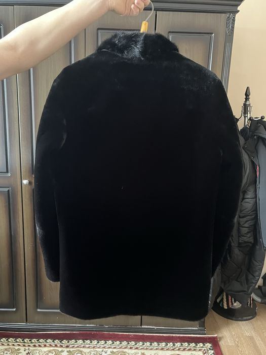 Шуба мужская 48 размер, воротник норка, циггейковая шуба, шуба новая