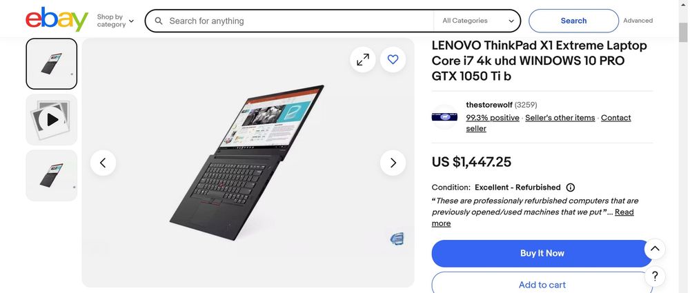 Laptop rar ultrabook  Lenovo X1 Extreme Carbon 4K touch, i7, 1050 ti