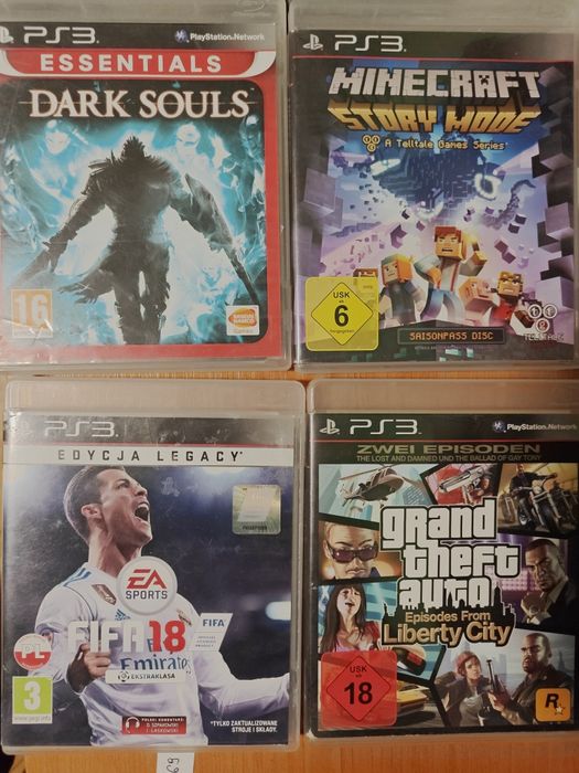 GTA 4 Episodes From Liberty City Minecraft Dark Souls FIFA 2018 ps3 - 60 lei bucata