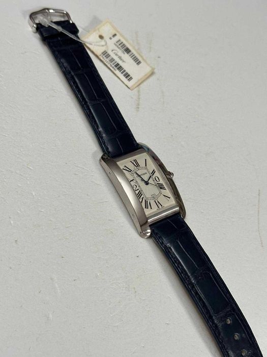 CEAS AUR alb 18k - CARTIER TANK Américaine XL - Ref. 1741- 20-Year Service Award Edition - RAR - NOU !