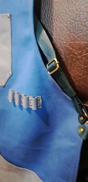 Работна престилка  от брезент и  естествена кожа