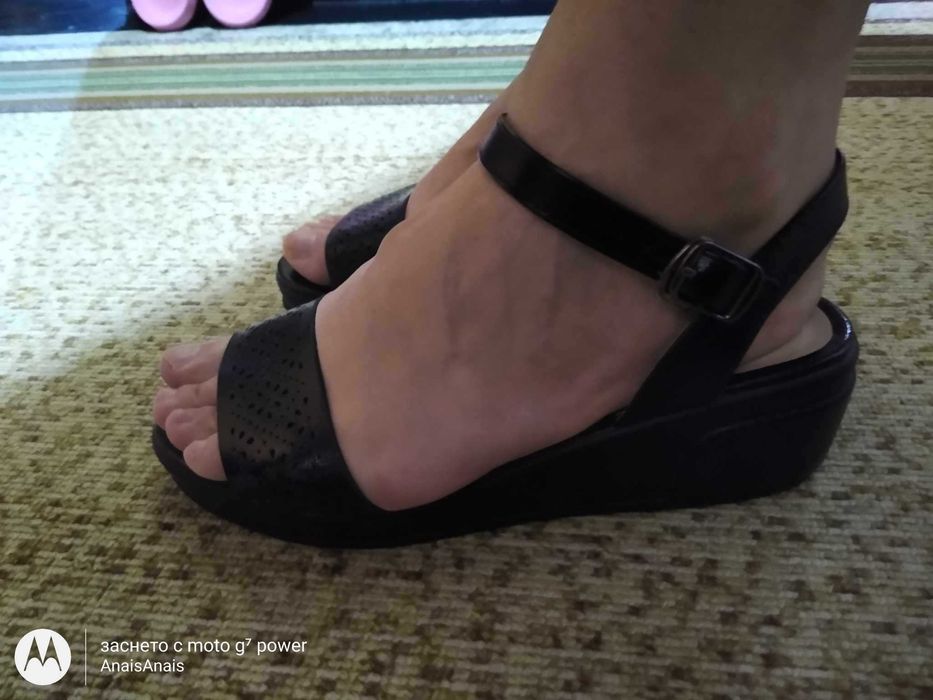 Дамски  черни сандали 10 лева