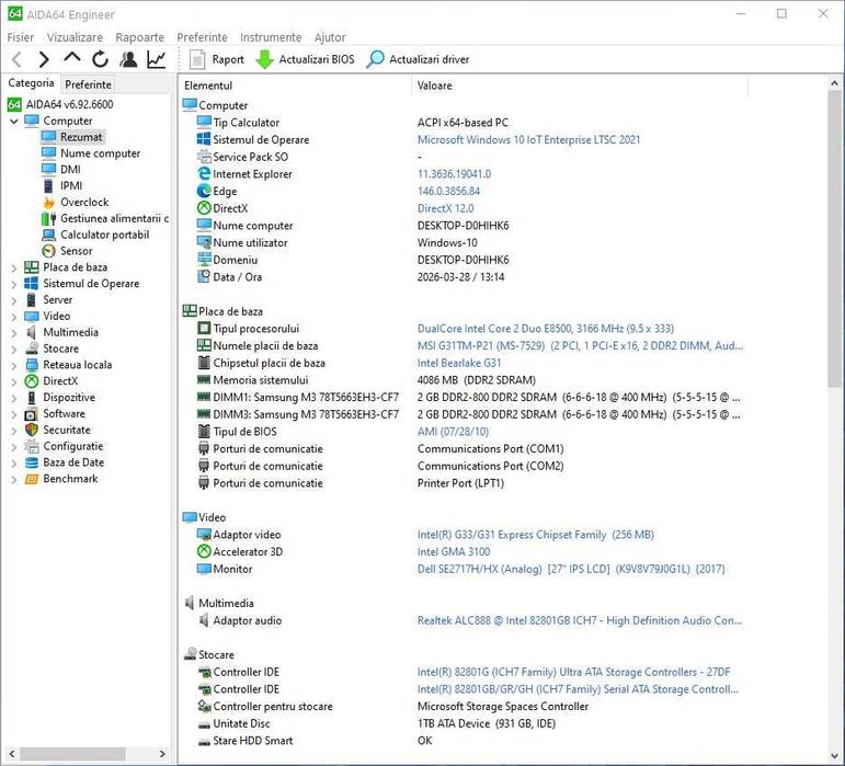 KIT RETRO PC Socket 775, CPU E8500, DUAL CORE LA 3,2Ghz, RAM 4Gb Ddr2,