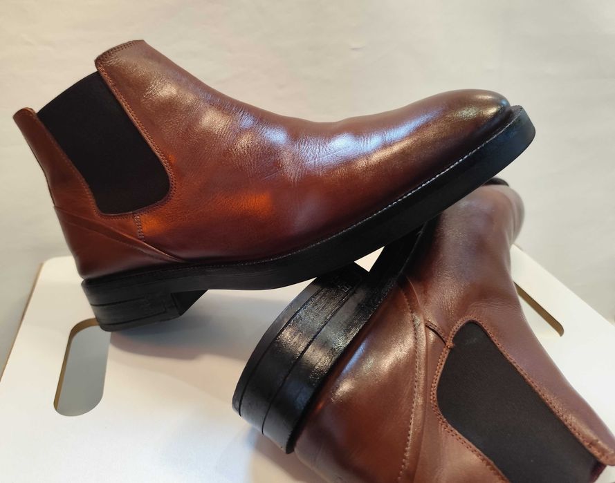 Ghete chelsea 43 43.5 plain toe Tommy Hilfiger piele naturala moale