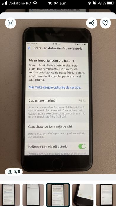 iphone 8 plus 256gb 450lei