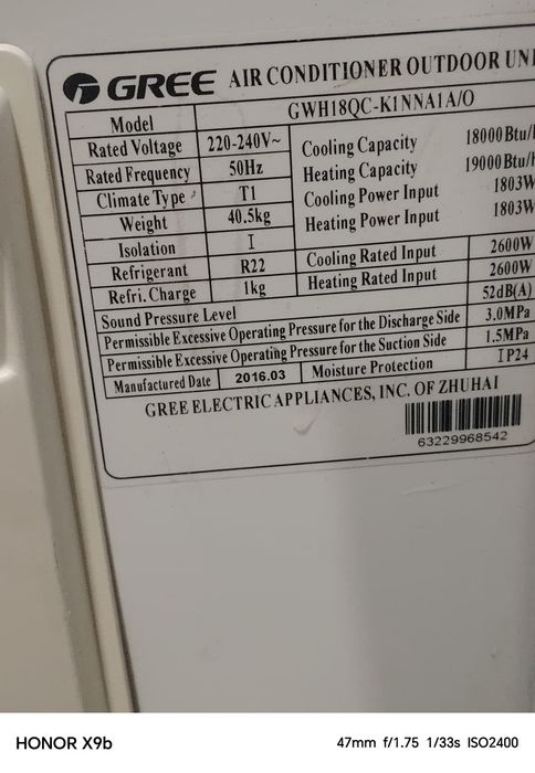 Gree 18000btu грее 18