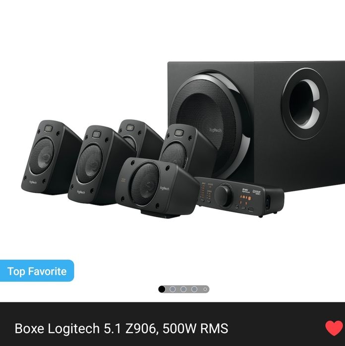 Boxe Logitech 5.1 Z906 500W RMS Timisoara • OLX.ro