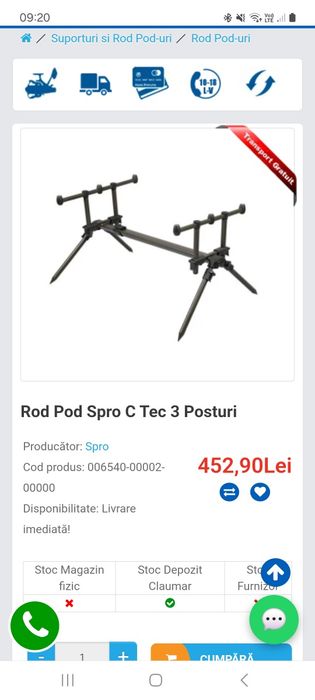 Set complet crap: carp zpom, spro, ryobi, carp expert