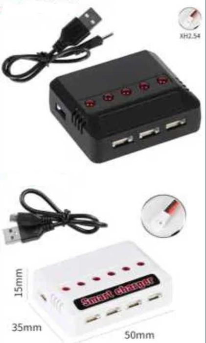 Новые USB зарядки аккумуляторов 3,7V - 9,6V для дронов, машинок и др.
