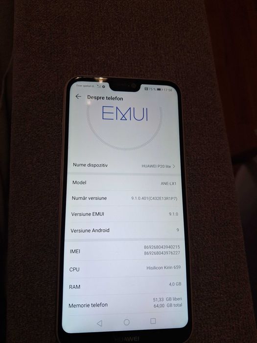 Telefon Huawei P20 lite