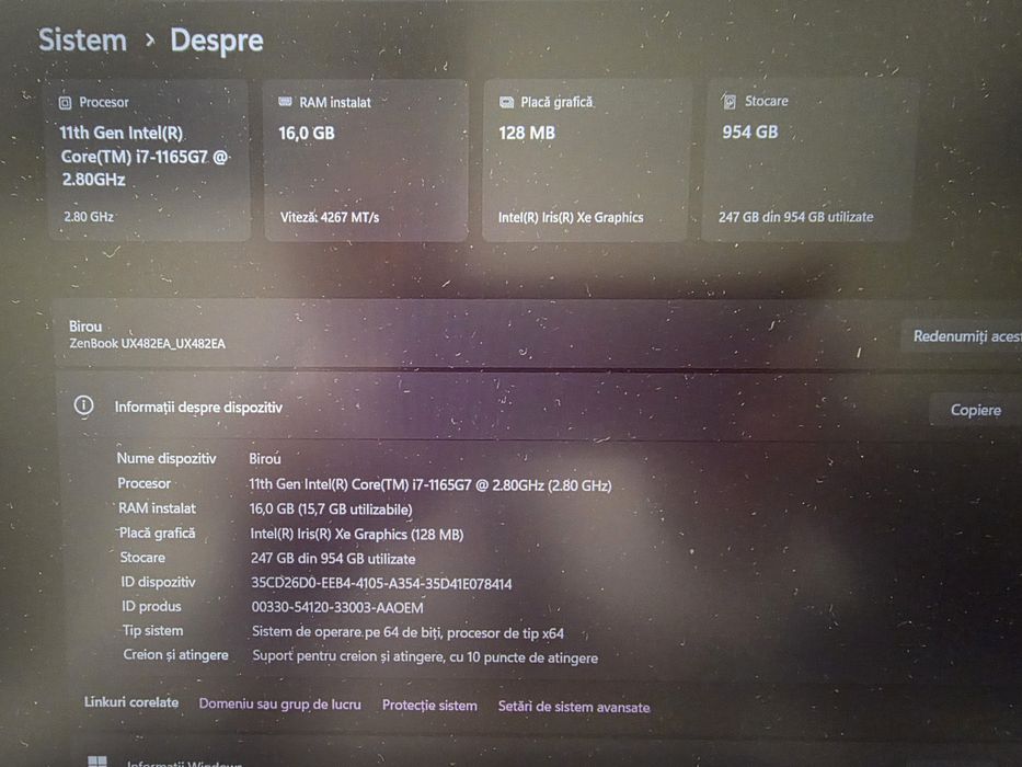 Vand laptop asus zenbook duo i7 gen.11