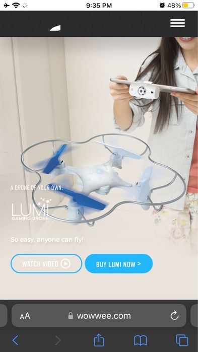 Квадрокоптер дрон игровой детский WowWee Lumi