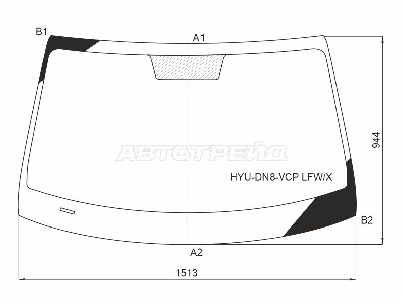 Стекло лобовое Hyundai Sonata