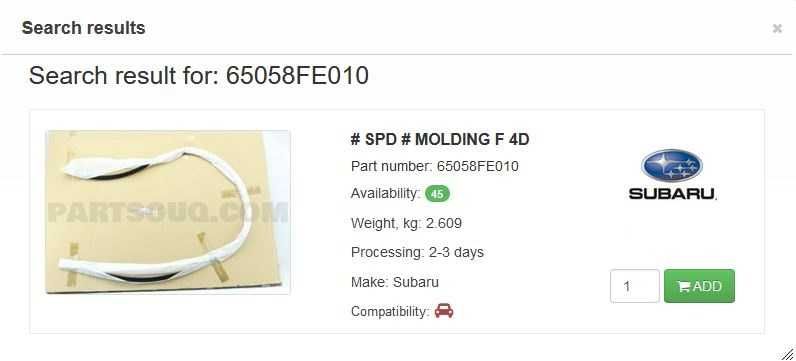 Уплътнение за преден прозорец Субару Импреза