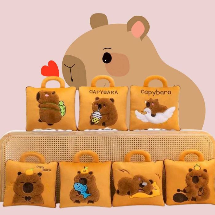 Мека Лабубу възглавничка играчка и одеяло за гушкане 2-в-1