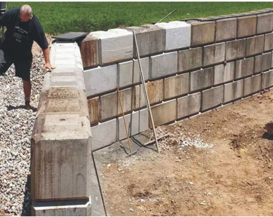 бетонен БЛОК за зидане на Подпорни стени и Основи "LEGO Мини" ЛЕГО