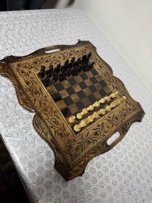 Нарды-шахматы ручной работы